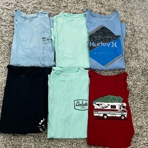 Lot of adult small surf T’s and active shirts and 1 long sleeve